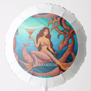 Long-haired Martini Mermaid Thunder_Cove Balloon