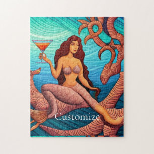 Long-haired Martini Mermaid Thunder_Cove  Jigsaw Puzzle