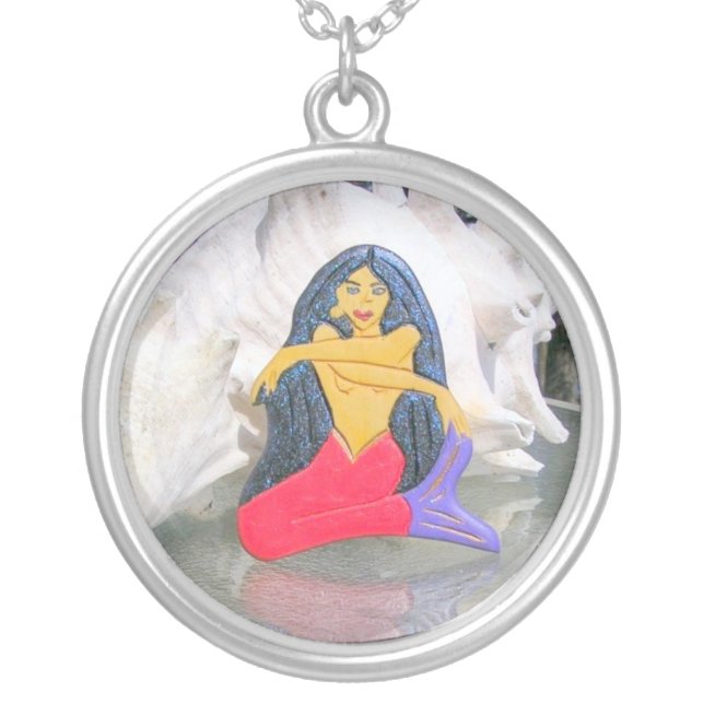 long haired mermaid necklace (Front)
