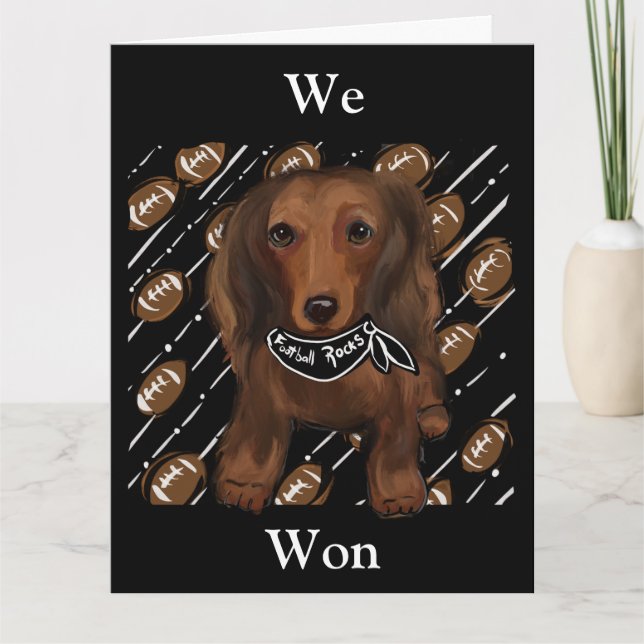 LONG HAIRED RED DOXIE         CARD (Front)