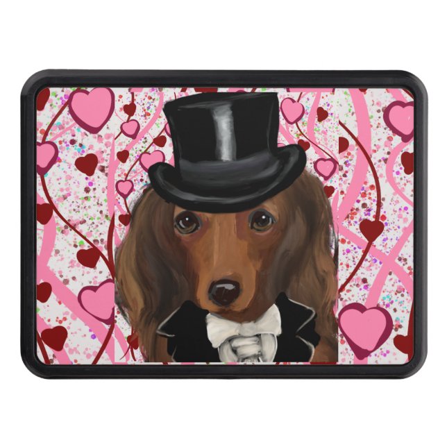 LONG HAIRED RED DOXIE            HITCH COVER (Front)