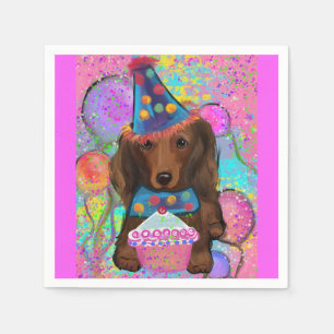 LONG HAIRED RED DOXIE NAPKINS