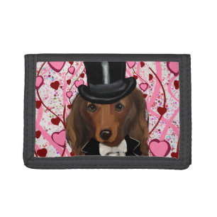 LONG HAIRED RED DOXIE TRIFOLD WALLET