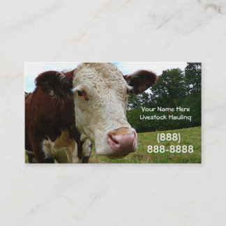 Long Haul  Cattle Trucking Business Card