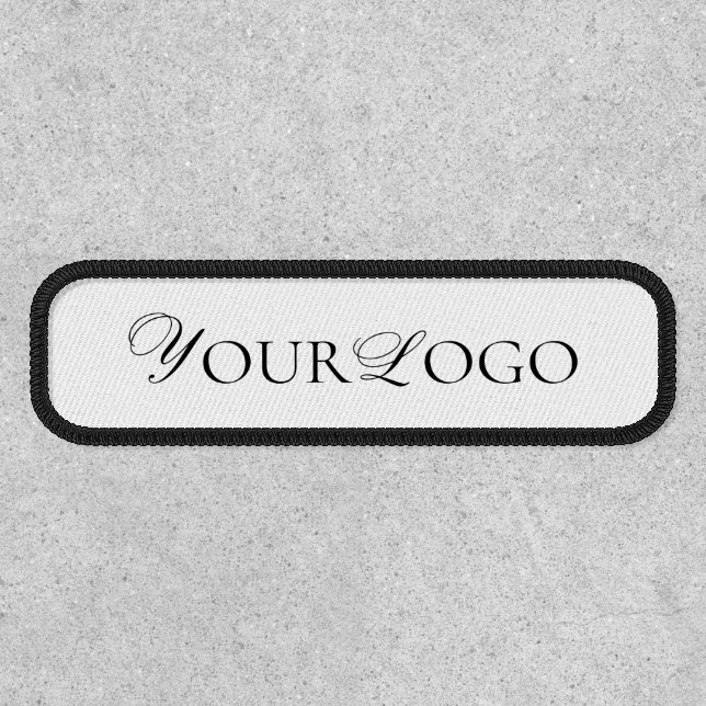 Long Horizontal Custom Logo Text Business Company Patch (Front)