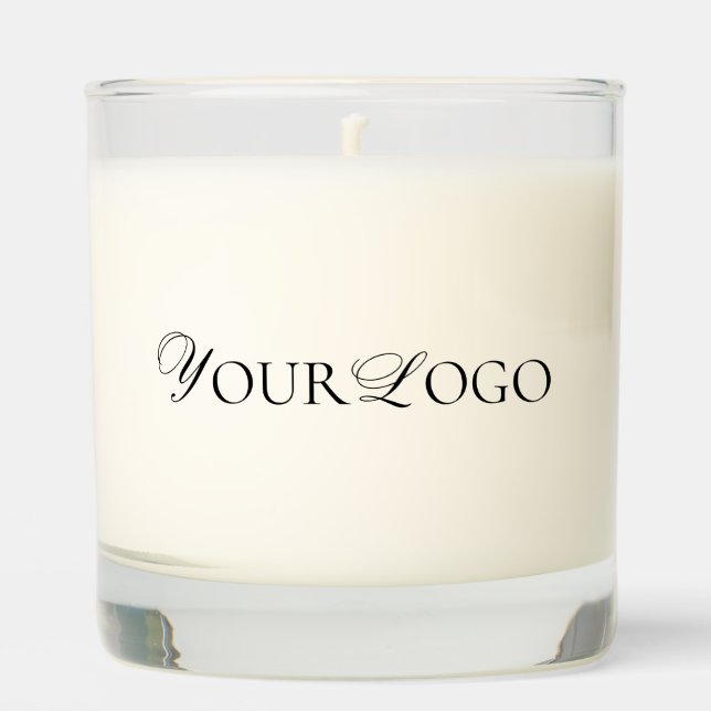 Long Horizontal Custom Logo Text Business Company Scented Candle (Front)