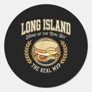 Long Island Bacen Egg Cheese Sandwich Fan Classic Round Sticker