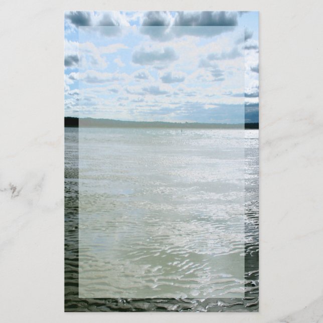 Long Island Beach Landscape Stationery (Front)