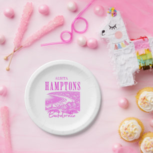 long island hamptons bachelorette paper plates