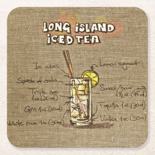 Long Island Ice Tea Illustration Coaster