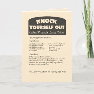Long Island Iced Tea Cocktail // Father's Day Card