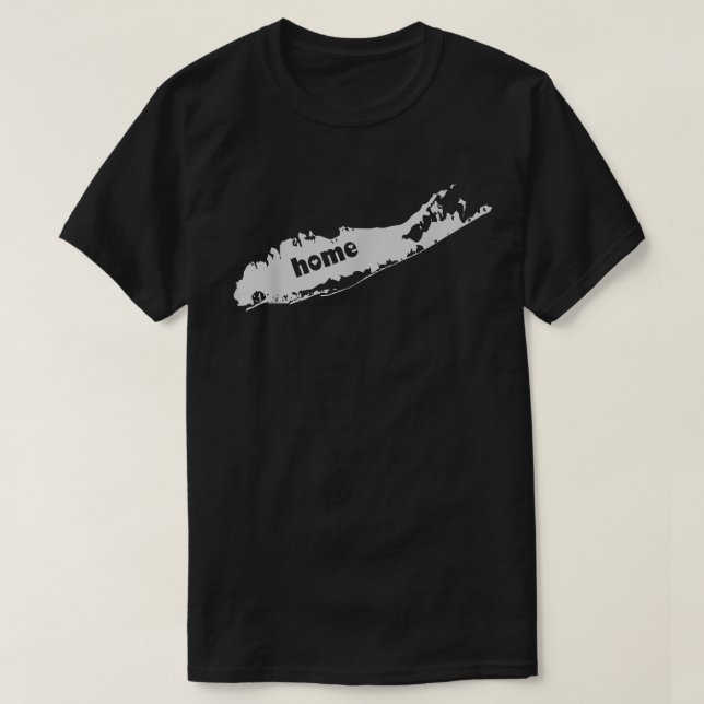 Long Island Love Home Map  T-Shirt (Design Front)