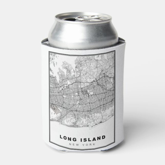 Long Island Map Can Cooler (Can Front)