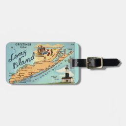 Long Island Map Luggage Tag