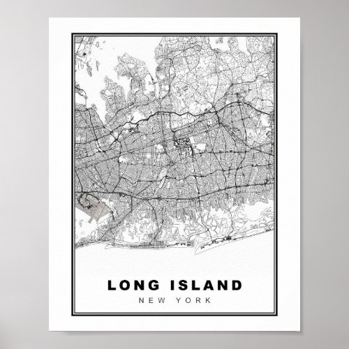 Long Island Map Poster