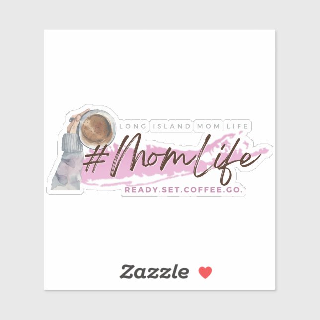 Long Island Mom Life Coffee Vinyl Sticker (Sheet)