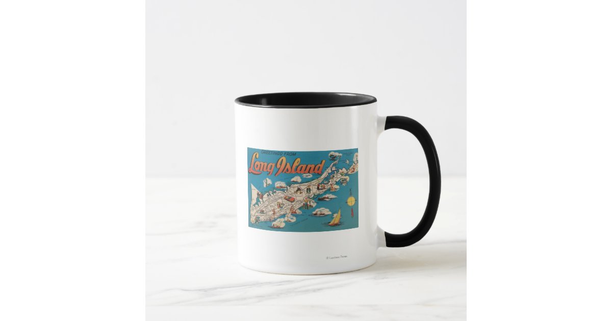 Greetings from Long Beach Long Island New York Unique Coffee Mug