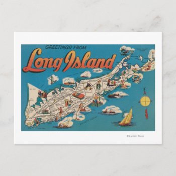 Long Island  New York - Greetings From Postcard by LanternPress at Zazzle