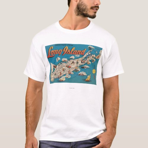 Long Island New York _ Greetings From T_Shirt