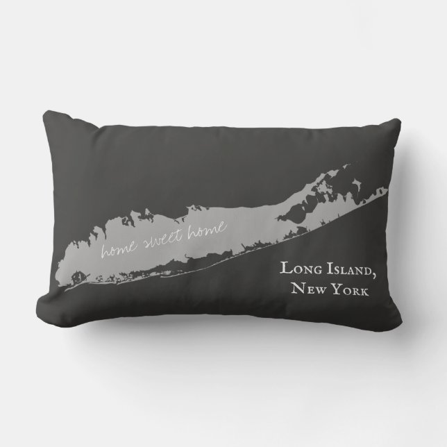 Long Island New York Lumbar Pillow (Front)
