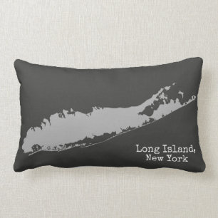 Long Island New York personalized with TOwn Lumbar Pillow