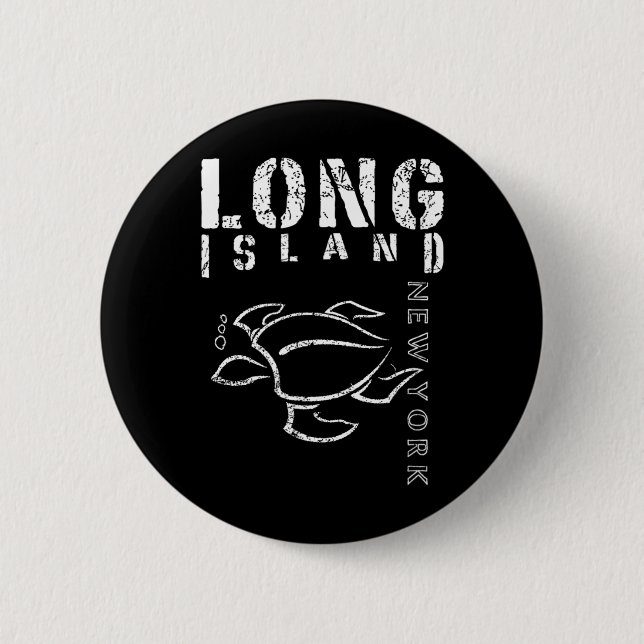 Long Island New York Souvenir Button (Front)