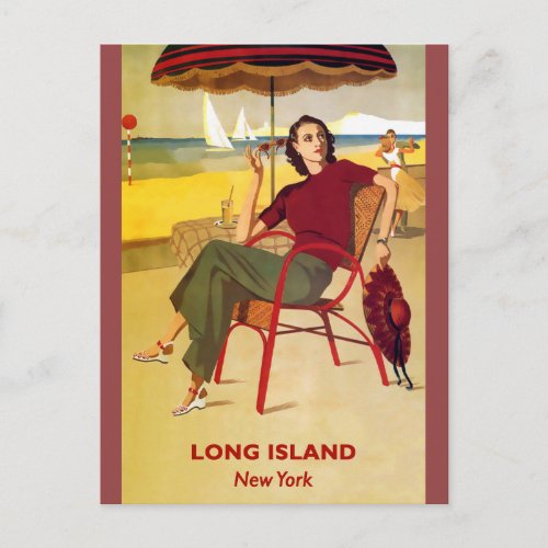 Long Island New York Vintage Travel Postcard