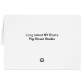 Long Island NY Boats Cards (Back Horizontal)