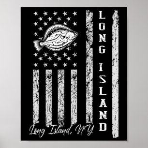 Long Island Ny For Fluke Fishing Fishermen Poster