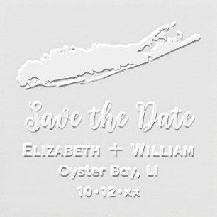 Long Island NY Map Wedding Save the Date Embosser