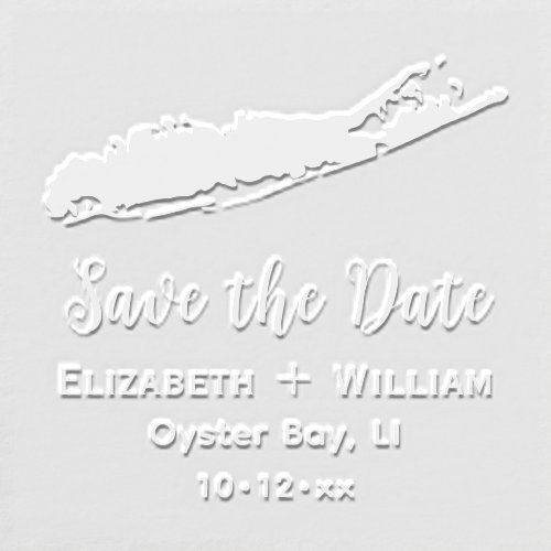 Long Island NY Map Wedding Save the Date Embosser