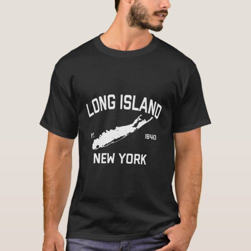 Long Island Ny Native Long Islander Map Nyc T_Shirt