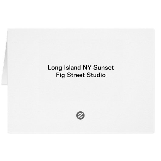 Long Island NY Sunset (Back Horizontal)