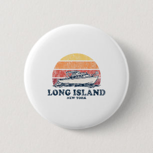 Long Island Ny Vintage Boating 70s Retro Boat Desi Button