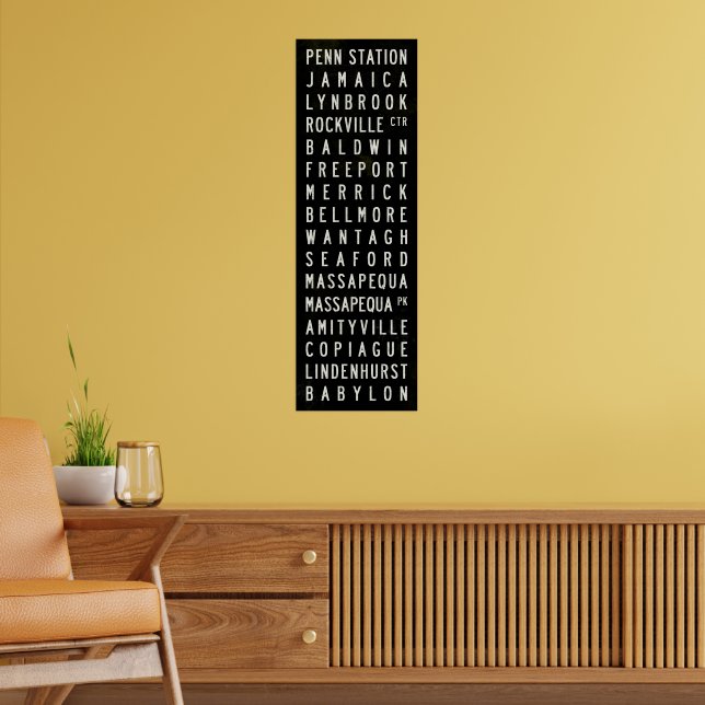 Long Island Rail Road LIRR Babylon Line Subway Art Poster | Zazzle Long Island Rail Road LIRR Babylon Line Subway Art Poster | Zazzle