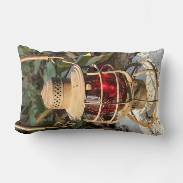 Long Island Railroad Lantern Pillow (Front)