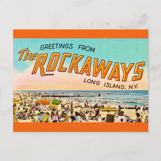 Long Island Rockaways Greeting Postcard  (Front)