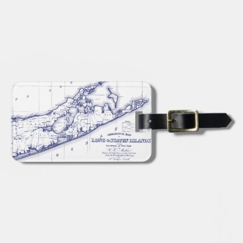 Long Island The Hamptons Map Luggage Tag