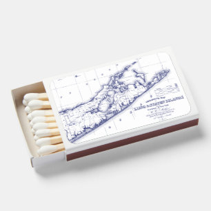 Long Island The Hamptons Map Matchboxes