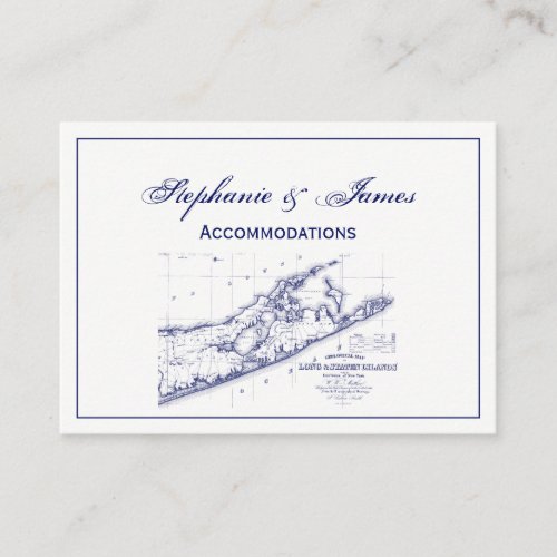 Long Island The Hamptons Map VC Business Card