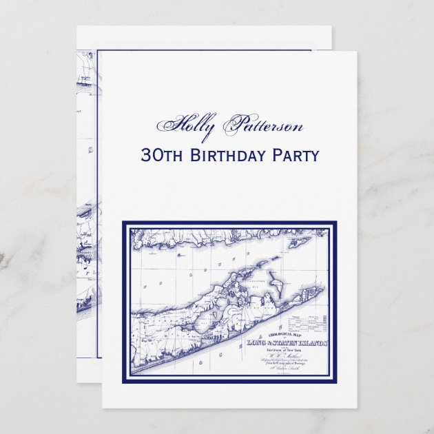 Long Island The Hamptons Map VC Invitation Zazzle   Long Island The Hamptons Map Vc Invitation Rd3c7c234ef1d44c4936599831ef97d6a Tcv4j 630 