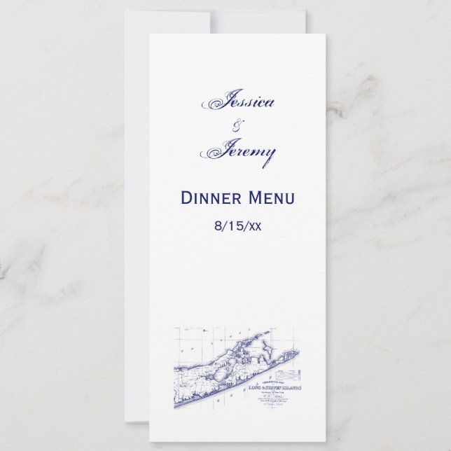 Long Island The Hamptons Map VC Invitation (Front)