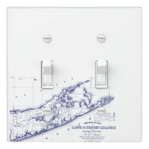 Long Island The Hamptons Map VC Light Switch Cover