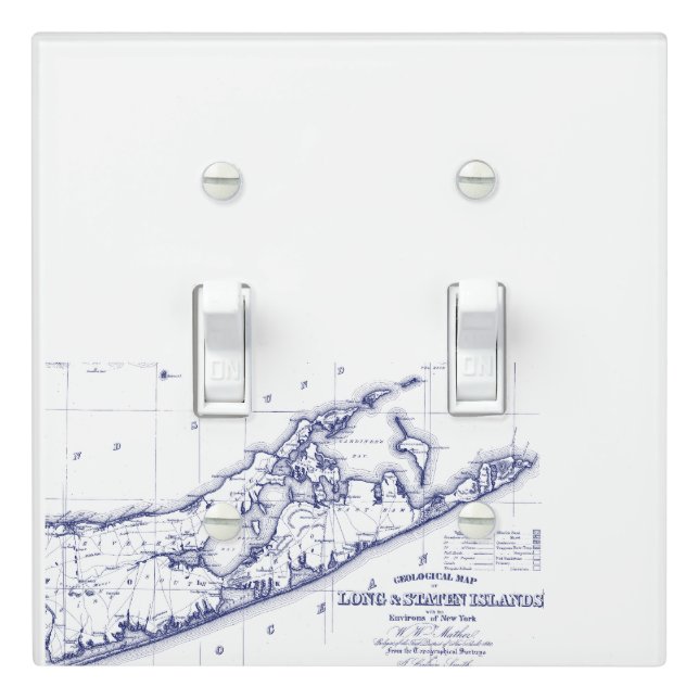Long Island The Hamptons Map VC Light Switch Cover (In Situ)