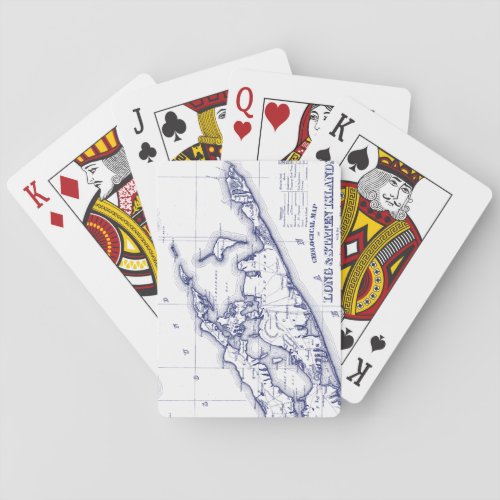 Long Island The Hamptons Map VC Playing Cards