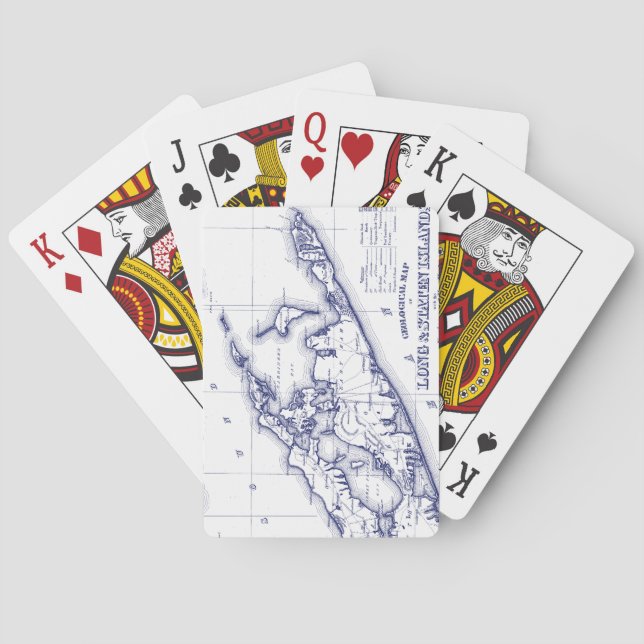 Long Island The Hamptons Map VC Poker Cards (Back)