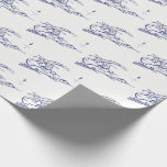 Long Island The Hamptons Map VC Wrapping Paper<br><div class="desc">Vintage Map of Western Long Island & The Hamptons in Navy Blue ========== Elegant, stylish and chic customizable party and celebration invitations and accessories featuring a vintage stylized map of New York's Western Long Island, including the Hamptons, Montauk, etc.. Please note that this is a graphic design / photo that's...</div>