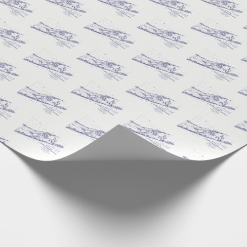Long Island The Hamptons Map Wrapping Paper