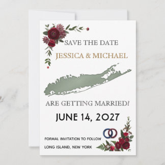 long island wedding save the date invitations