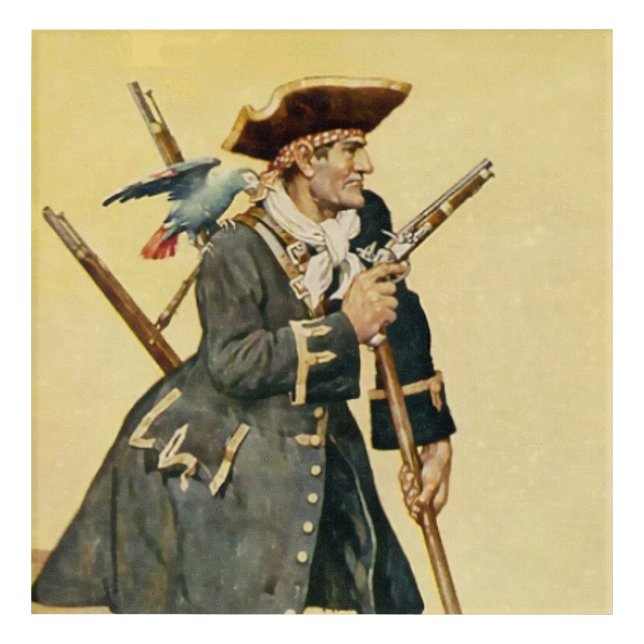 “Long John Silver” from “Treasure Island” Acrylic Print (Front)